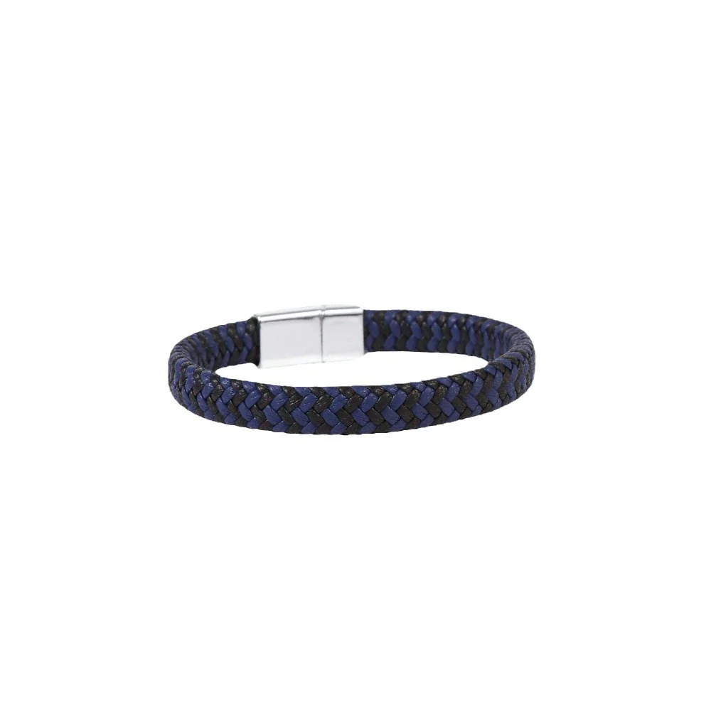 Leather Multilayer Braided Bracelet Handmade With Stainless Steel Magnet Buckle Electroplated Microfiber Unisex Jewelry - Image 4