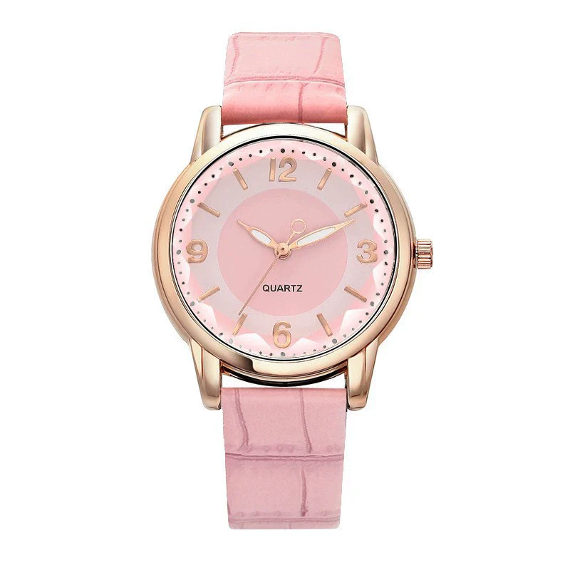 Leisure Alloy And Imitation Leather Women's Watch With Round Dial And Pin Buckle - Image 10