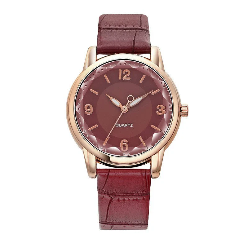 Leisure Alloy And Imitation Leather Women's Watch With Round Dial And Pin Buckle - Image 11