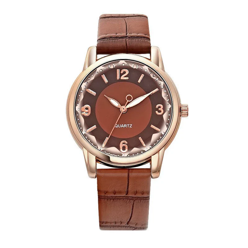 Leisure Alloy And Imitation Leather Women's Watch With Round Dial And Pin Buckle - Image 12