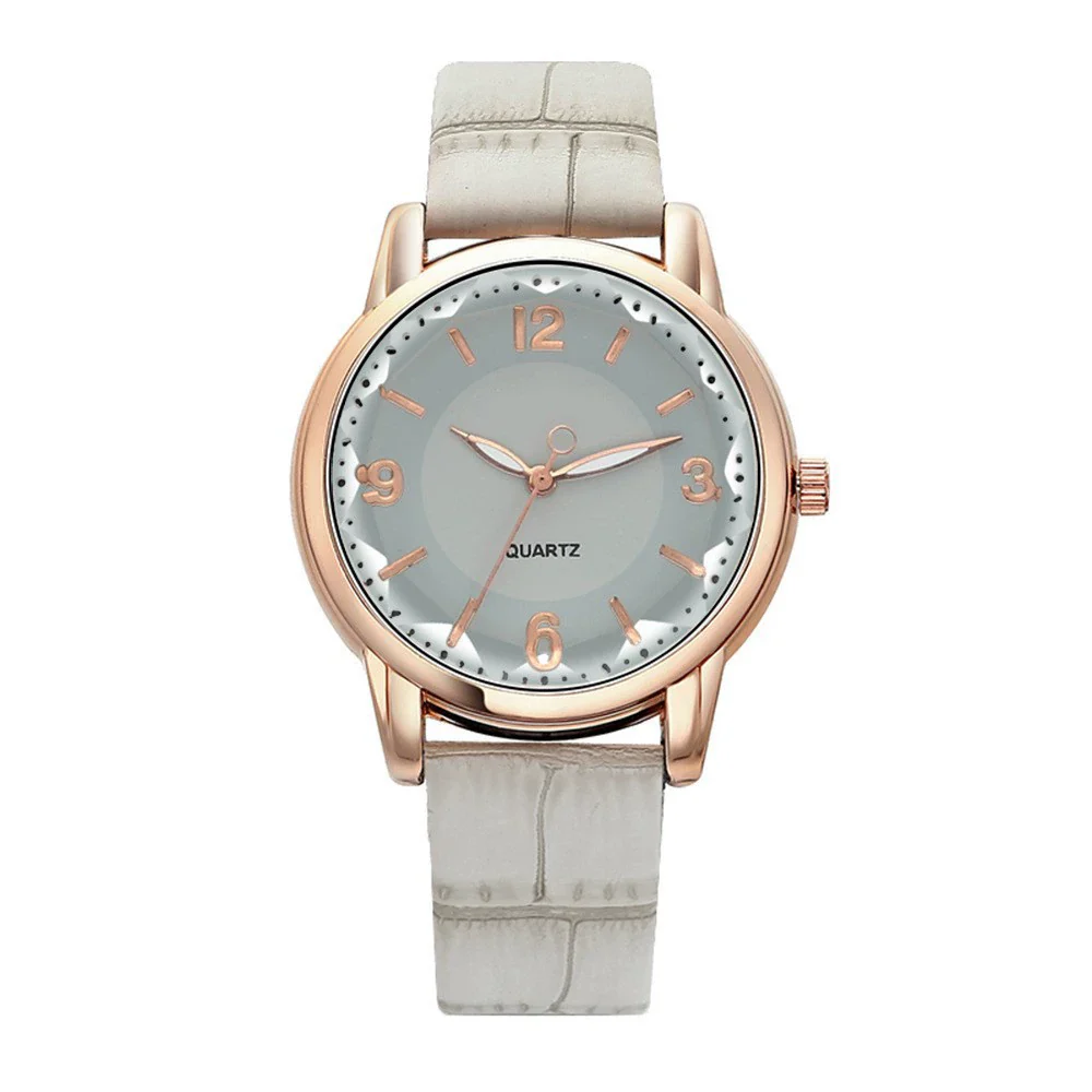 Leisure Alloy And Imitation Leather Women's Watch With Round Dial And Pin Buckle - Image 8