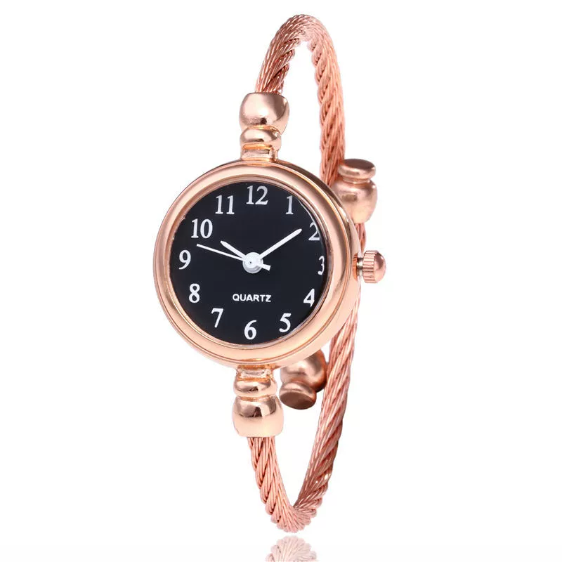 Leisure Alloy And Stainless Steel Women's Quartz Watch With Round Dial And Rose Gold Bracelet - Image 4