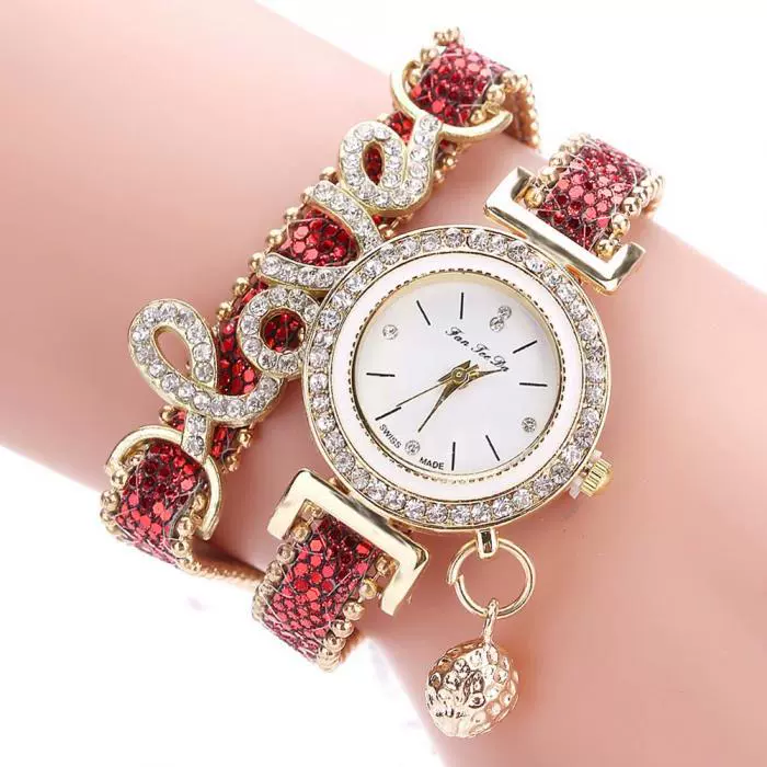 Leisure Alloy Pu Stainless Steel Round Dial Women's Bracelet Quartz Watch - Image 5