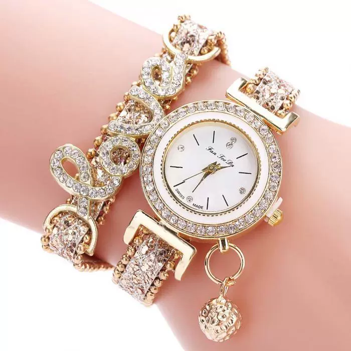 Leisure Alloy Pu Stainless Steel Round Dial Women's Bracelet Quartz Watch - Image 9