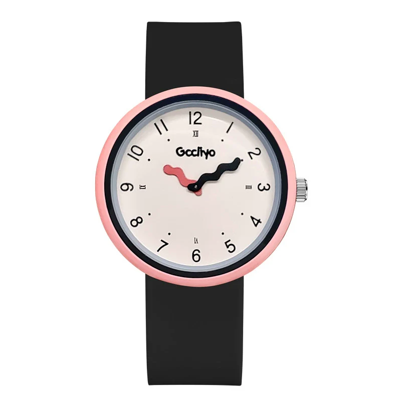 Leisure Female Silicone Band Alloy Case Round Dial Pointer Quartz Watch - Image 6