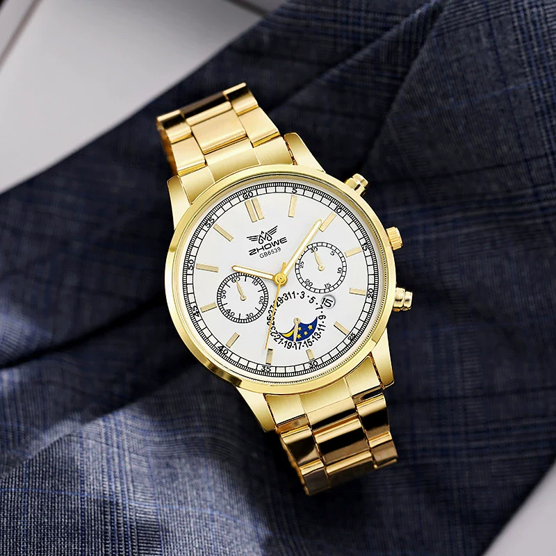Leisure Hightech Alloy Band Quartz Watch With Round Dial For Men - Image 11