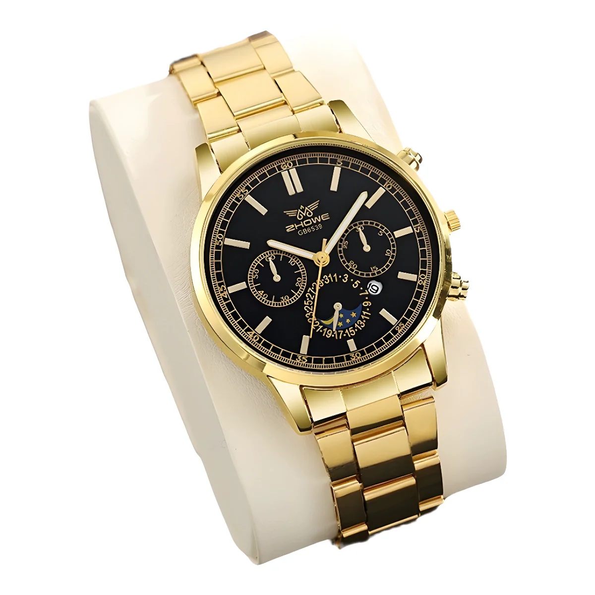Leisure Hightech Alloy Band Quartz Watch With Round Dial For Men - Image 3