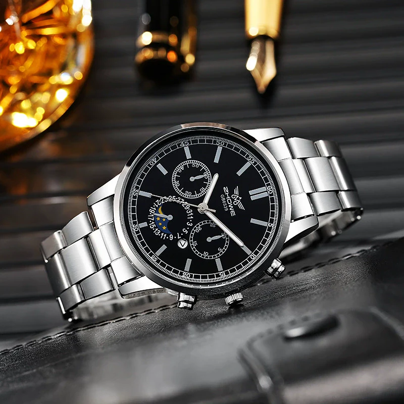 Leisure Hightech Alloy Band Quartz Watch With Round Dial For Men - Image 4