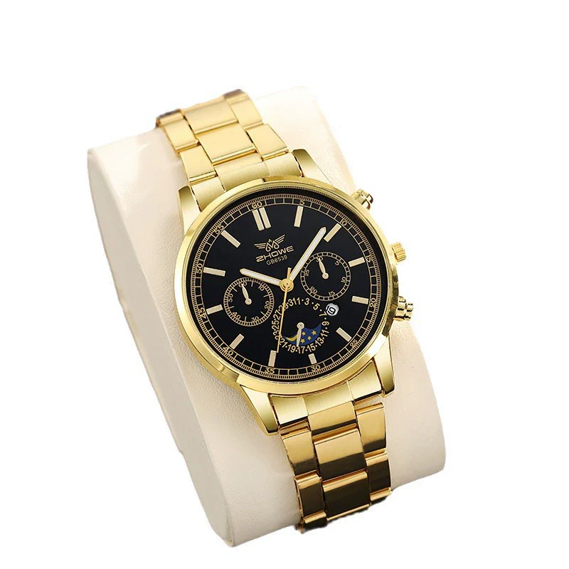 Leisure Hightech Alloy Band Quartz Watch With Round Dial For Men - Image 5