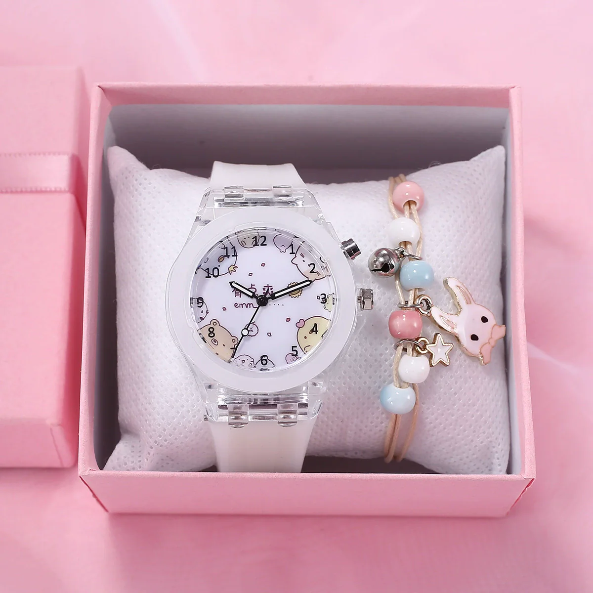 Leisure Luminous Unicorn Alloy And Silicone Electronic Watch With Stainless Steel Clasp And Round Dial - Image 12