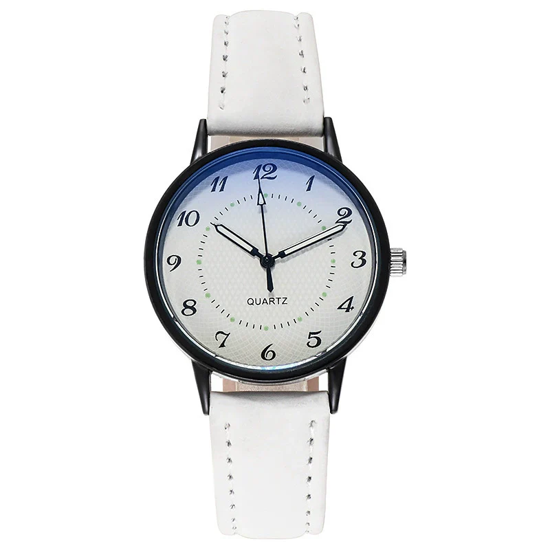 Leisure Luminous Waterproof Quartz Watch For Women Alloy Case Imitation Leather Strap Round Dial - Image 13