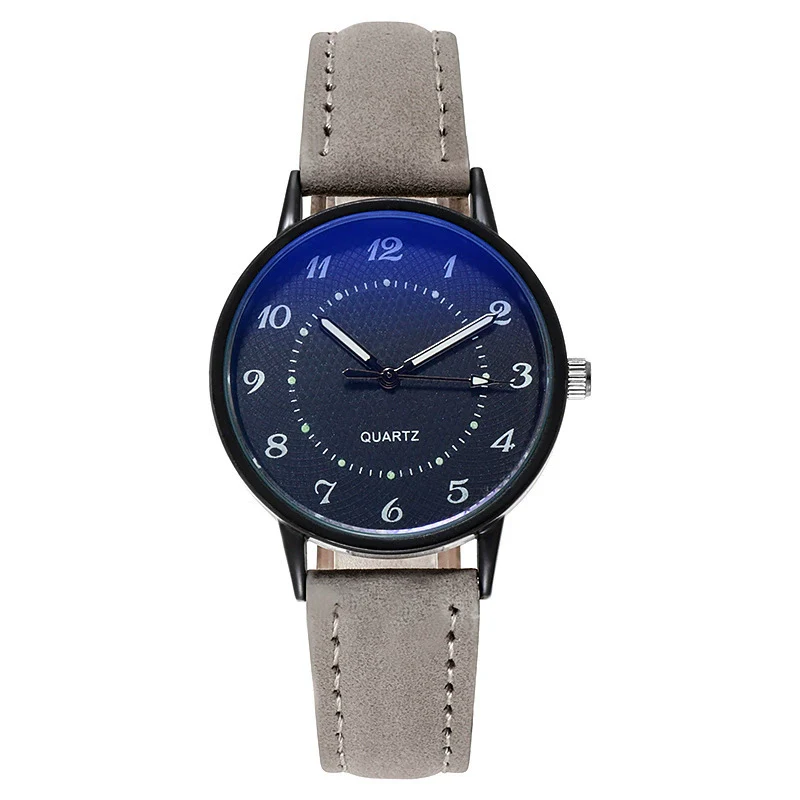 Leisure Luminous Waterproof Quartz Watch For Women Alloy Case Imitation Leather Strap Round Dial - Image 8