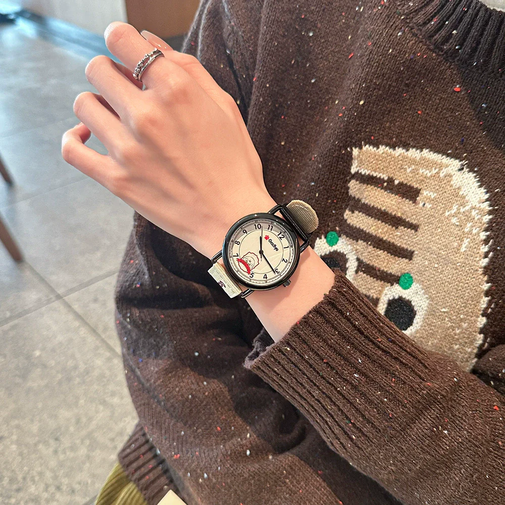 Leisure Quartz Watch Alloy Material Round Dial Cartoon Puppy Style