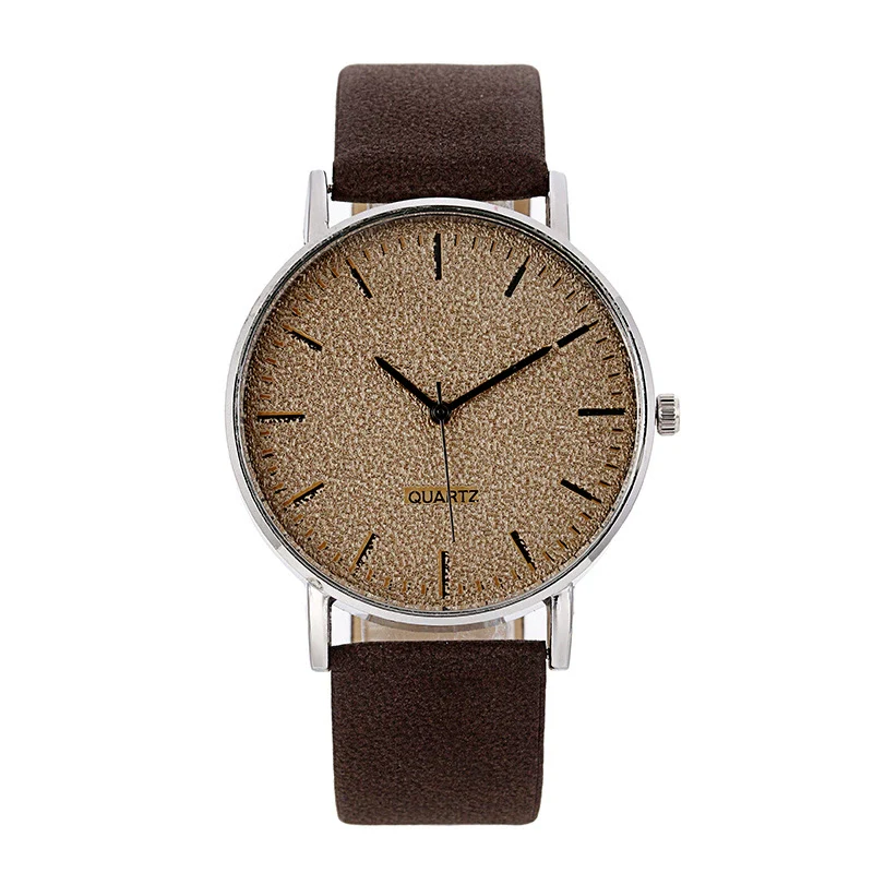 Leisure Retro Couple Quartz Watch Alloy Case Imitation Leather Strap Stainless Steel Clasp Round Dial - Image 3