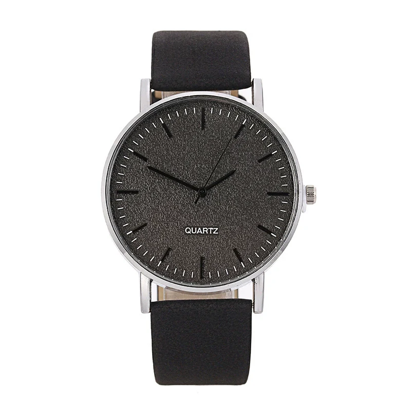 Leisure Retro Couple Quartz Watch Alloy Case Imitation Leather Strap Stainless Steel Clasp Round Dial - Image 4