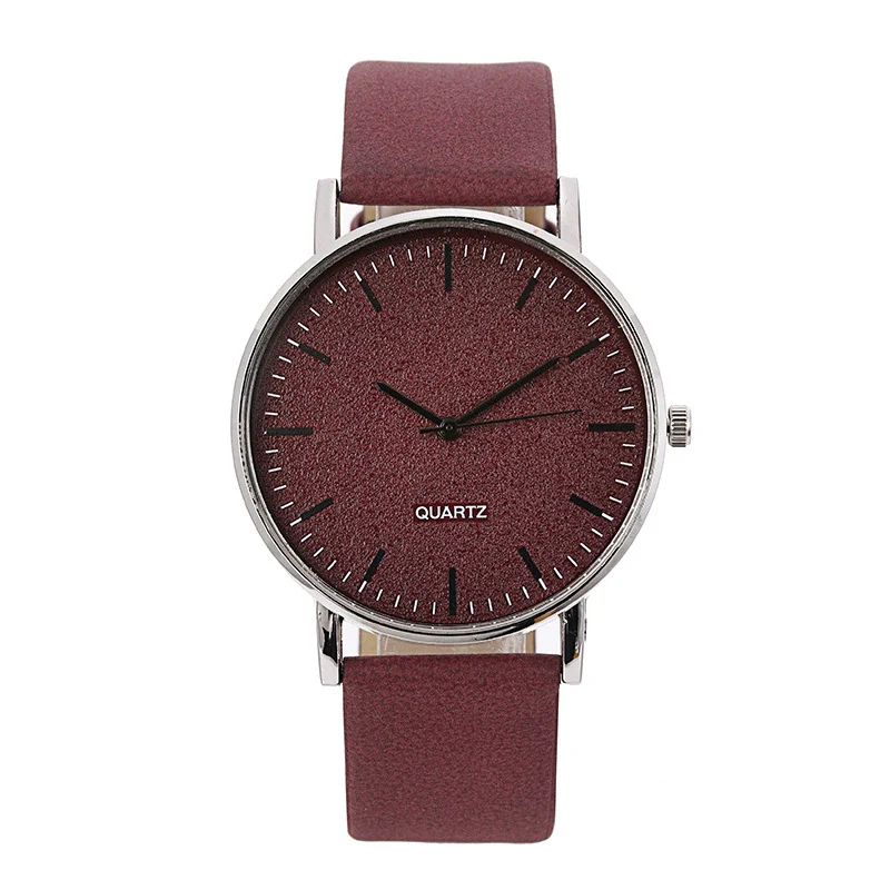 Leisure Retro Couple Quartz Watch Alloy Case Imitation Leather Strap Stainless Steel Clasp Round Dial - Image 5