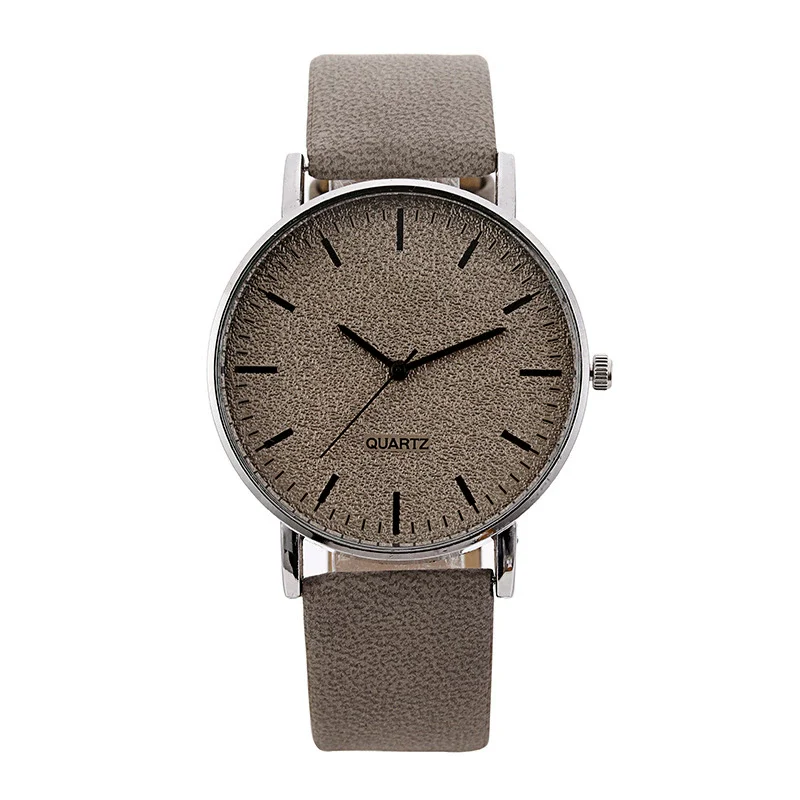 Leisure Retro Couple Quartz Watch Alloy Case Imitation Leather Strap Stainless Steel Clasp Round Dial - Image 6