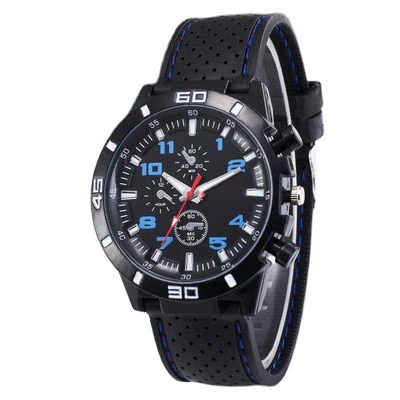 Leisure Sports Watch Plastic Case Silicone Strap Iron Clasp Round Dial - Image 10