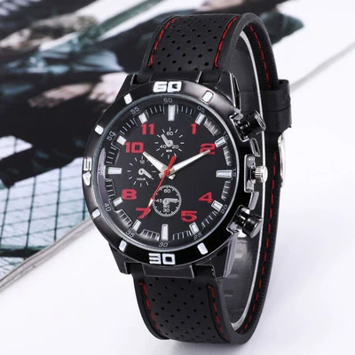 Leisure Sports Watch Plastic Case Silicone Strap Iron Clasp Round Dial - Image 8