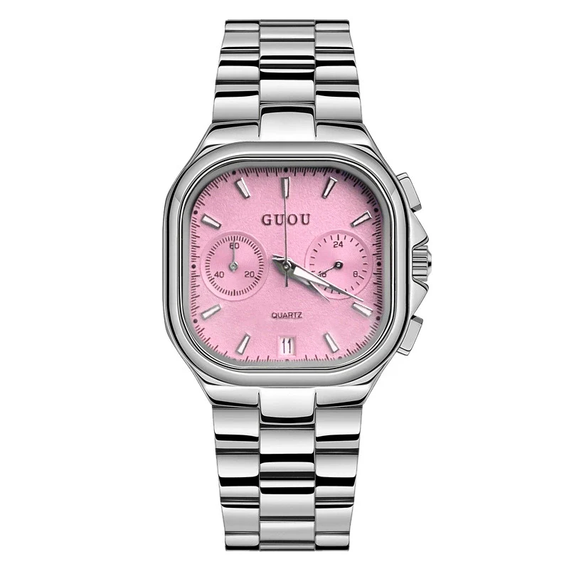 Leisure Square Alloy Strap Quartz Watch For Female With Mineral Strengthened Glass Mirror And Stainless Steel Clasp - Image 11
