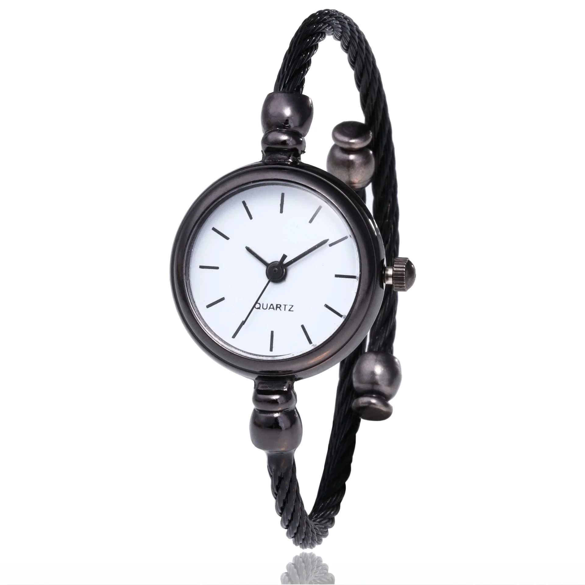 Leisure Style Alloy Bracelet Pointer Female Student Round Dial Decorative Watch - Image 20