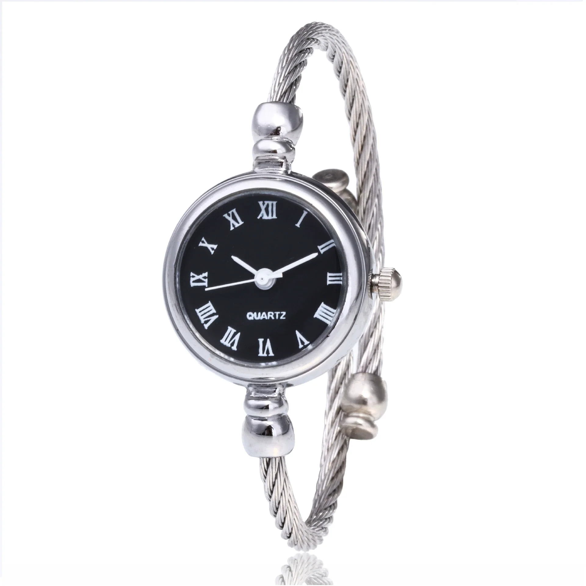 Leisure Style Alloy Bracelet Pointer Female Student Round Dial Decorative Watch - Image 8