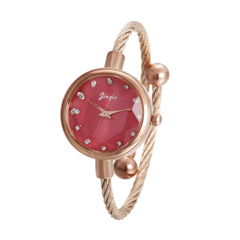 Leisure Style Female Bracelet Watch Alloy Strap And Case Titanium Clasp Rectangle Dial - Image 4