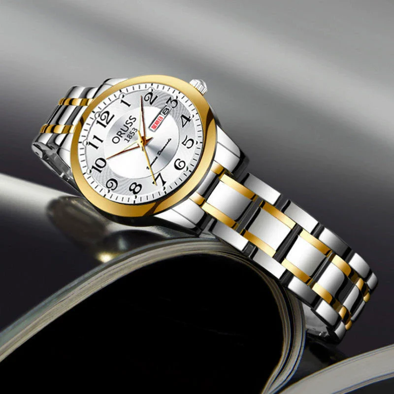 Leisure Ultrathin Waterproof Quartz Watch For Couples Tungsten Steel Alloy Mineral Strengthened Glass Mirror Round Dial - Image 4