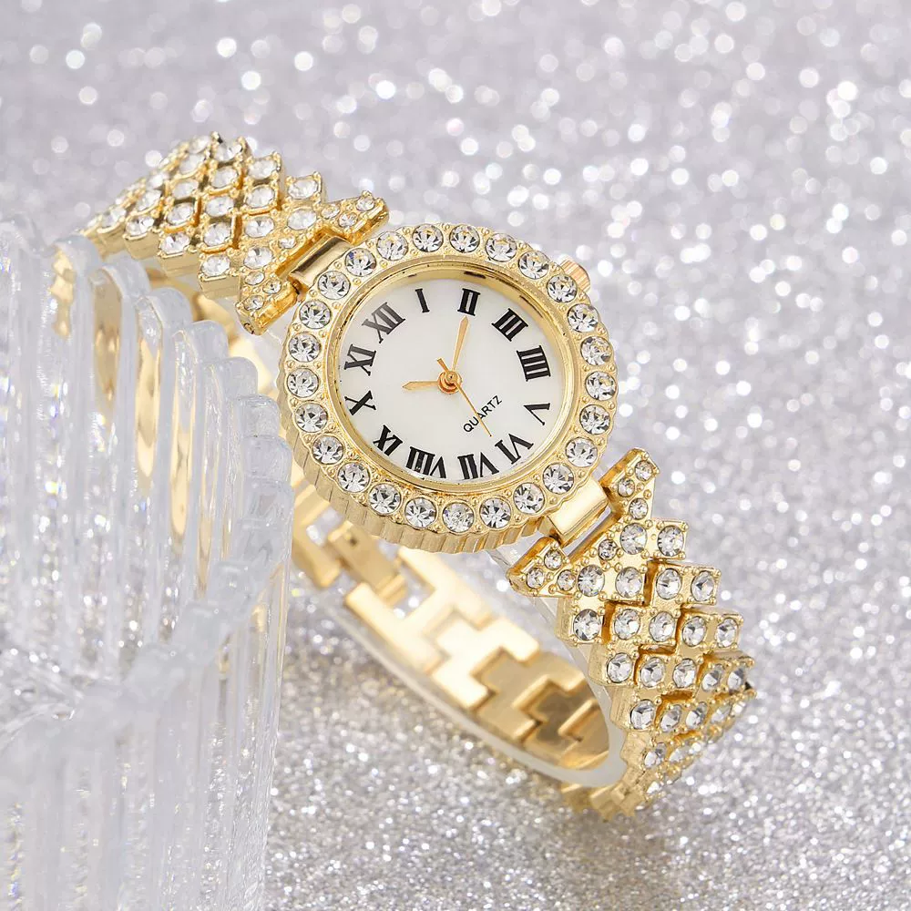 Leisure Women's Alloy Bracelet Watch With Roman Pattern And Titanium Buckle - Image 2