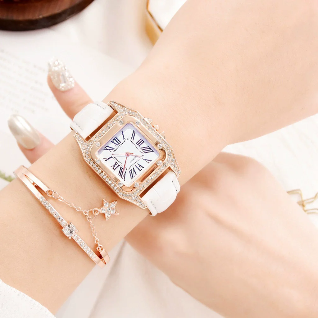 Leisure Women's Watch Alloy Case Imitation Leather Strap Spiral Crown Pin Buckle Round Dial - Image 13
