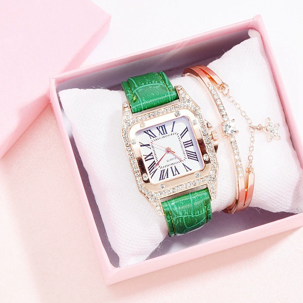 Leisure Women's Watch Alloy Case Imitation Leather Strap Spiral Crown Pin Buckle Round Dial - Image 22