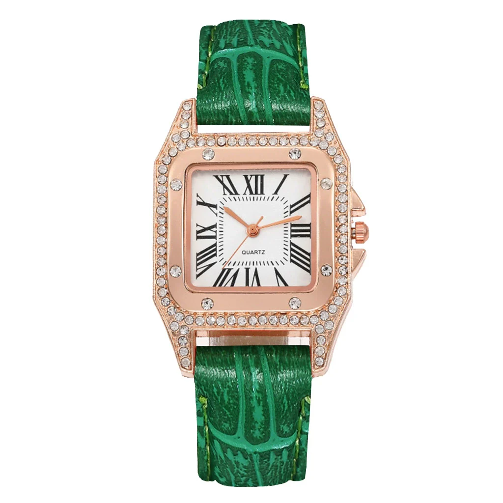 Leisure Women's Watch Alloy Case Imitation Leather Strap Spiral Crown Pin Buckle Round Dial - Image 9