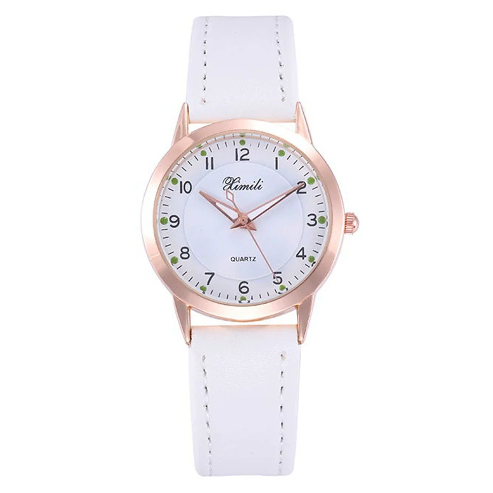 Leisure Women's Watch With Imitation Leather Strap Alloy Case Round Dial And Stainless Steel Buckle - Image 3