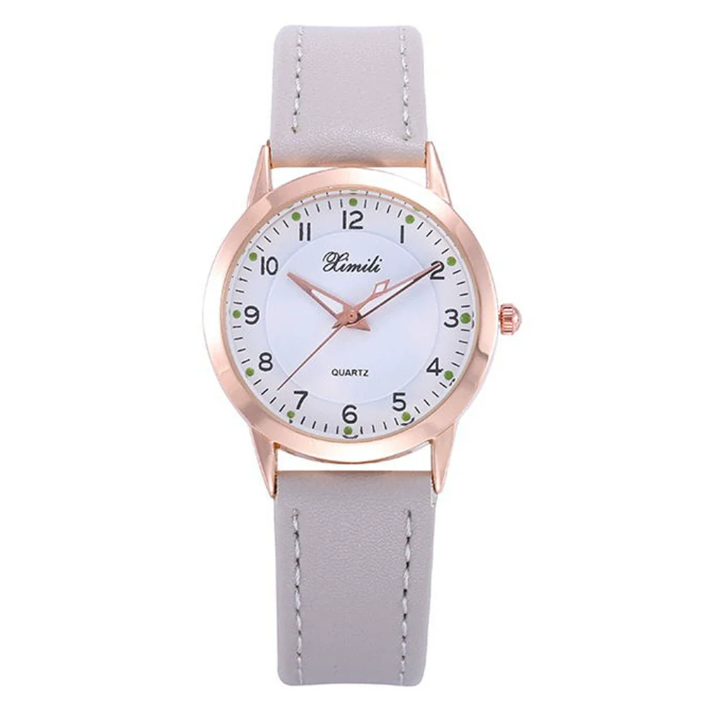 Leisure Women's Watch With Imitation Leather Strap Alloy Case Round Dial And Stainless Steel Buckle - Image 4