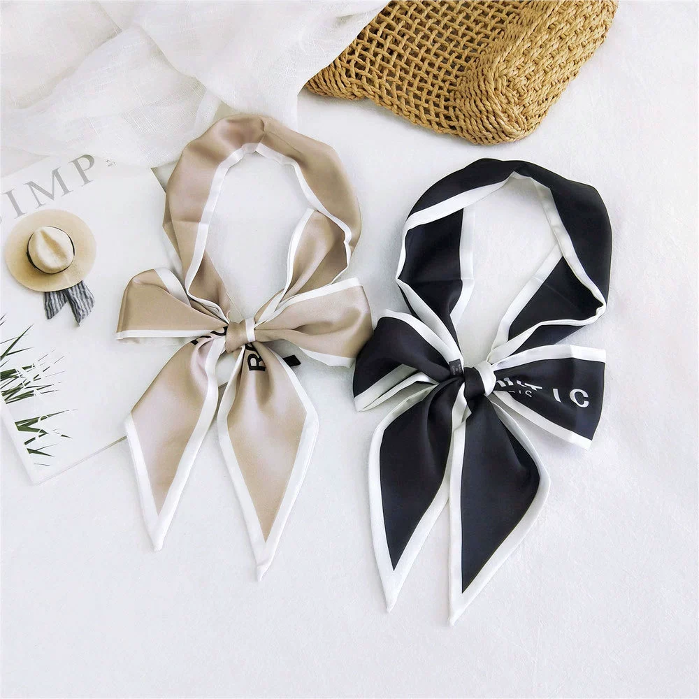 Letter Long Hair Band Scarf Women's Allseason Decoration Scarf