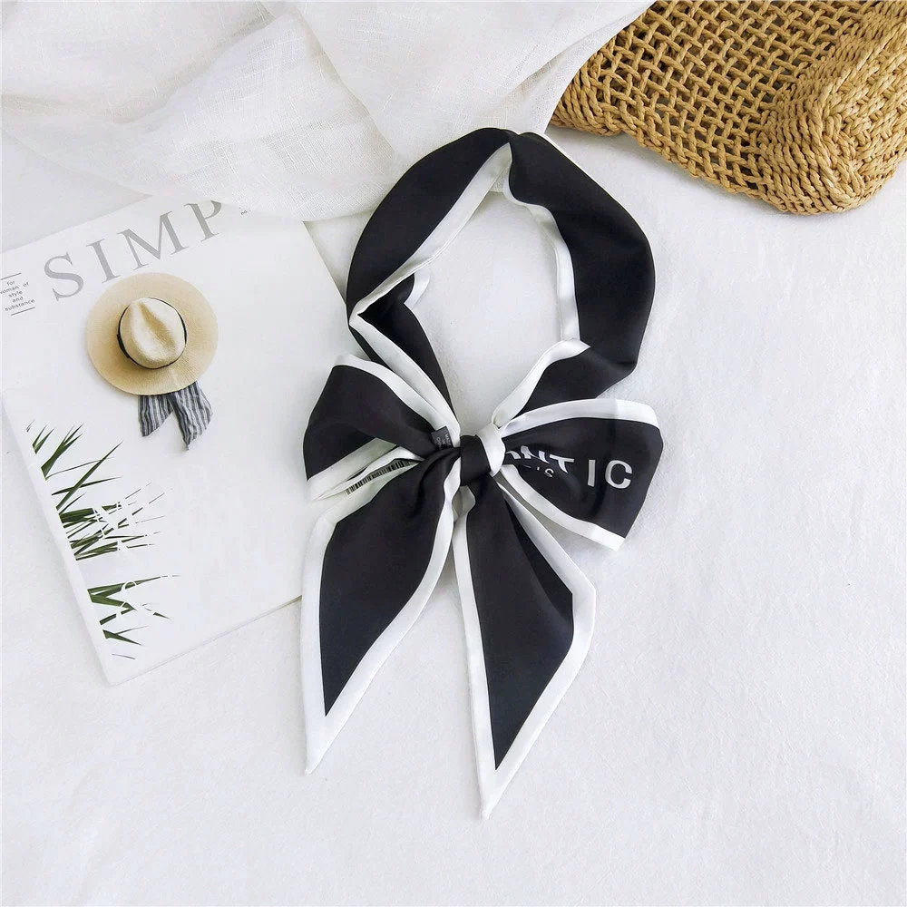 Letter Long Hair Band Scarf Women's Allseason Decoration Scarf - Image 4