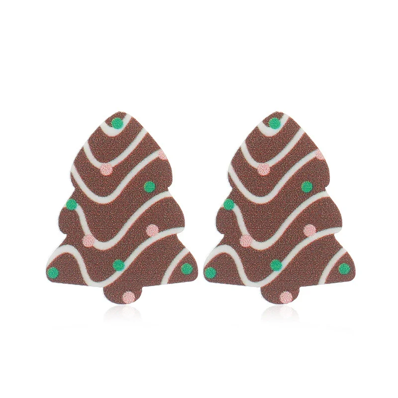 Light Luxury Christmas Acrylic Earrings Fashion Plants And Flowers Style - Image 5