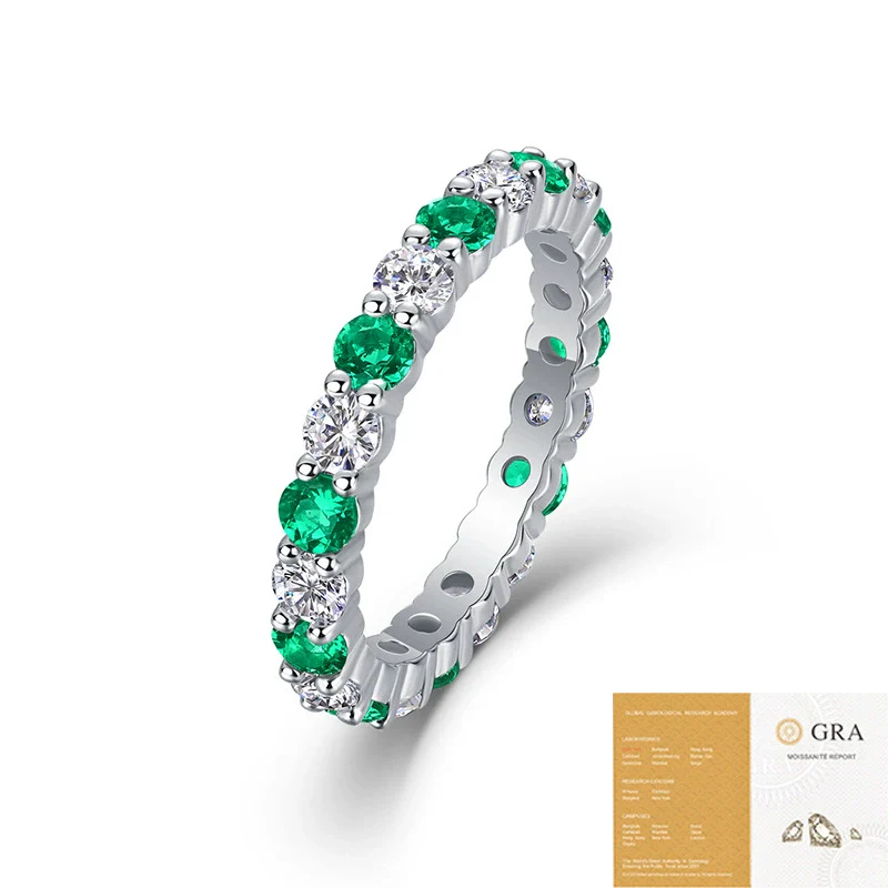 Light Luxury Highend Elegant S925 Silver Ring Inlaid With Sapphire And Moissanite Geometric Style For Women And Men - Image 9