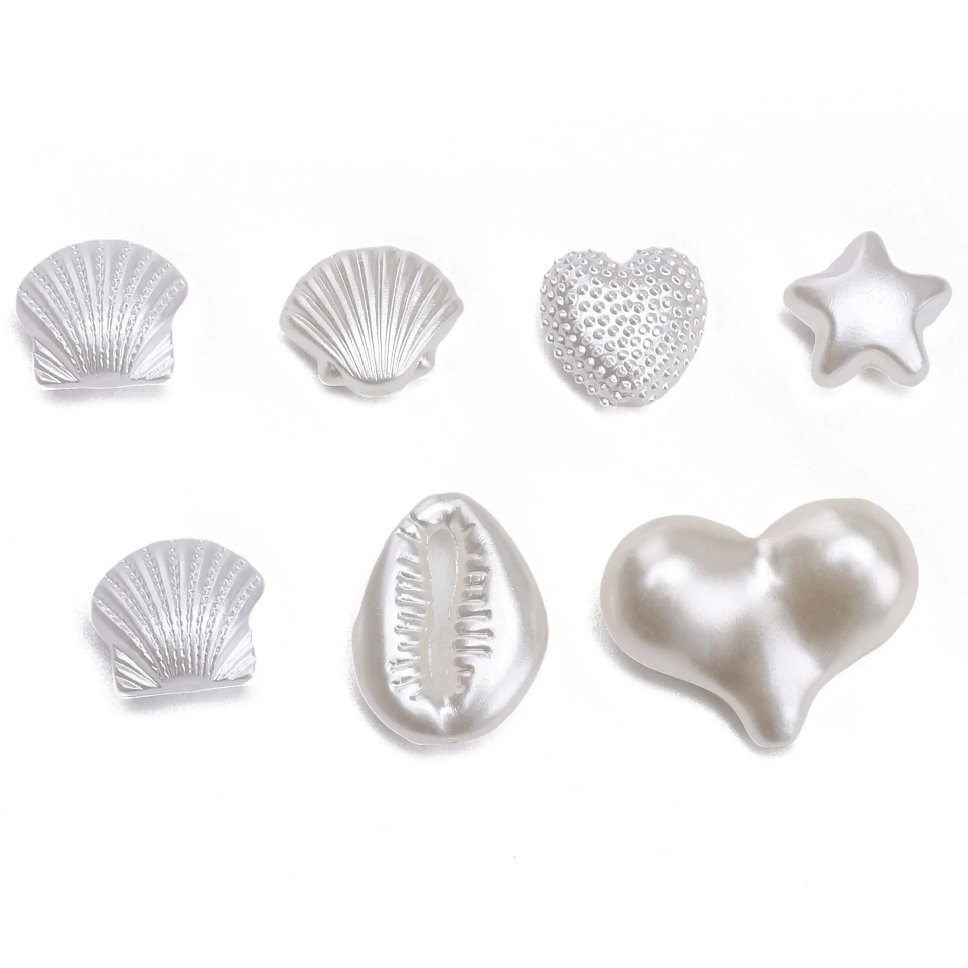Loose Beads Abs Specialshaped Pearl Fivepointed Star Scallop Handmade Diy Bracelet Necklace Pendant Material Bag Accessories Geometric Style - Image 5