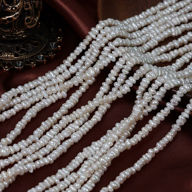 Loose Beads Natural Freshwater Pearl Asymmetrical Flat Piece For Diy Handmade Beaded Jewelry Clavicle Chain Material
