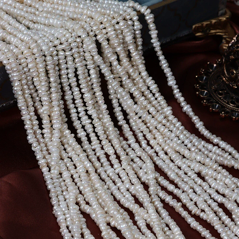 Loose Beads Natural Freshwater Pearl Asymmetrical Flat Piece For Diy Handmade Beaded Jewelry Clavicle Chain Material - Image 5
