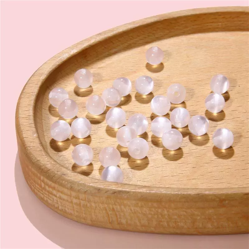 Loose Beads Plastic Resin Natural Style Round Cat's Eye Handmade Diy Bracelet Necklace Accessories - Image 6