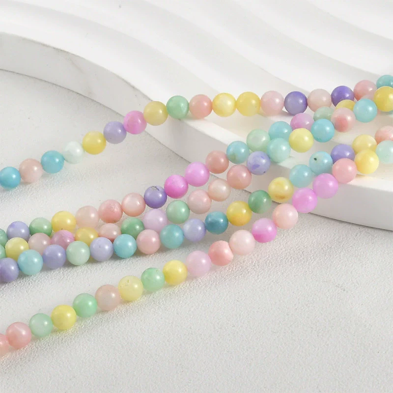 Loose Freshwater Shell Rice Beads Dyeing Handmade Beaded Bracelet Necklace Material Accessories - Image 11