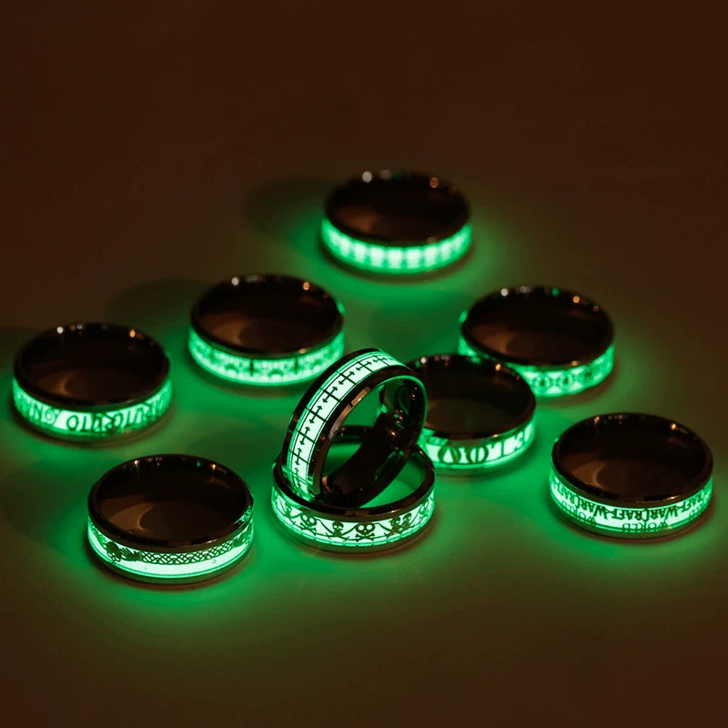 Luminous Elephant Ring Animal Series Jewelry Stainless Steel Dripping Oil Unisex - Image 3