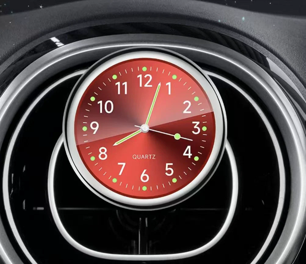 Luminous Metal Car Clock Air Vent Clip Round Dial Alloy Case Business Style - Image 10