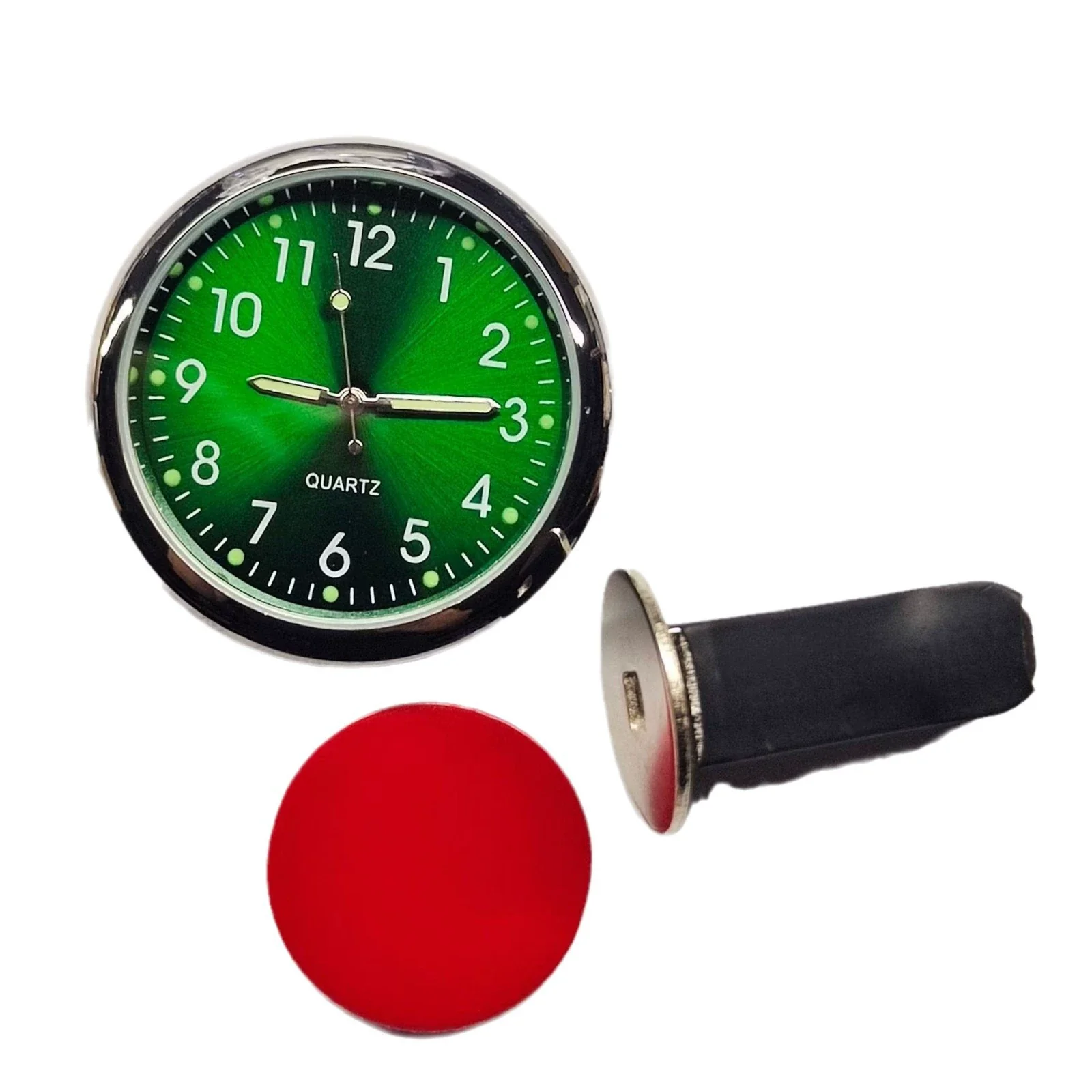 Luminous Metal Car Clock Air Vent Clip Round Dial Alloy Case Business Style - Image 5