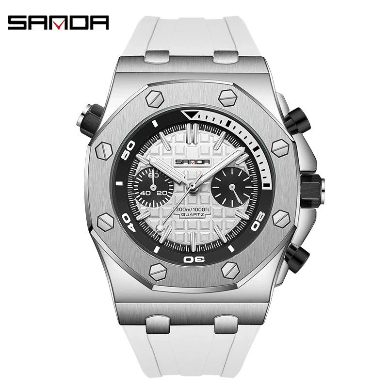 Luminous Quartz Watch Zinc Alloy Case Mineral Reinforced Glass Mirror Stainless Steel Buckle Leisure Style Waterproof Round Dial - Image 5