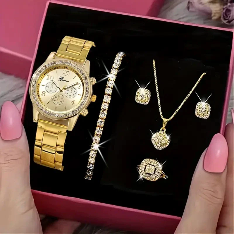 Luxury Ladies Quartz Bracelet Watch With Alloy Case And Stainless Steel Clasp Round Dial Fashion Style - Image 9