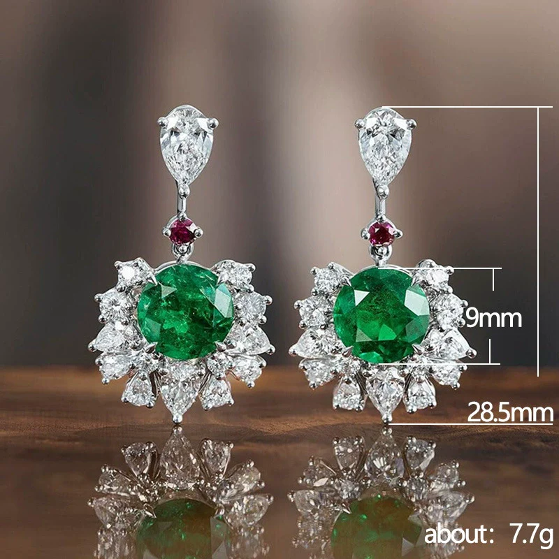 Luxury Palace Style Female Earrings Inlaid With Zircon Copper Material - Image 5
