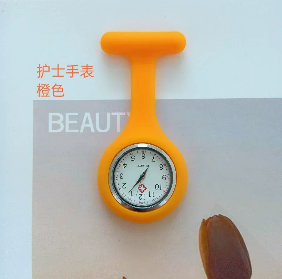 Medical Watch Plastic Case Stainless Steel Buckle Silicone Strap Round Dial Casual Style Tshaped - Image 11